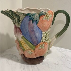 Fitz and Floyd Vegetable Garden pitcher from the 1986 collection.